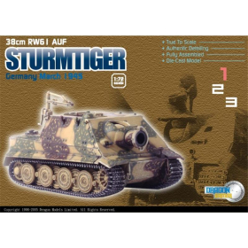 Sturmtig. 38cm R61 W/ZIMMER, Die-Cast Dragon 760114, M 1:72