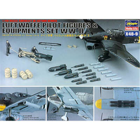 Luftwaffe Pilot Figures &amp; Equipment, Hasegawa 4809, M 1:48