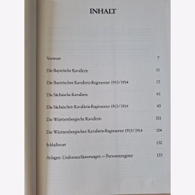 Die bayerischen, s&auml;chsischen u. w&uuml;rttembergischen Kavallerieregimenter