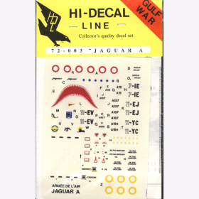 Hi-Decal Line 72-003, Jaguar A 1:72 Modellbau Abziehbild