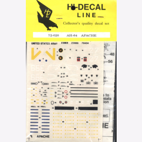 Hi-Decal Line 72-020, AH-64 Apache 1:72 Modellbau Abziehbild