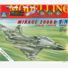 Mirage 2000 D Strike Fighter - Italeri 023, M 1:72 inkl. Farben, Pinsel, Kleber, Decals FR, GR, Taiwan