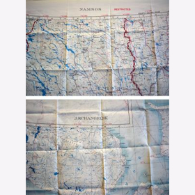 Fliegerkarte Silk Map von Norwegen (Namsos) / Finnland (Archangelsk) 1:1.000.000