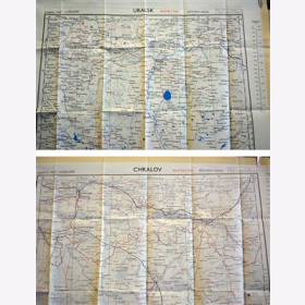 Fliegerkarte Silk Map von Uralsk und Chkalov (Kasachstan) 1:1.000.000