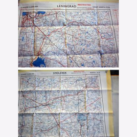 Fliegerkarte Silk Map von Leningrad und Smolensk (Russland) 1:1.000.000