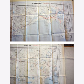 Fliegerkarte Silk Map von Astrakhan (Russland) und Chelkar (Kasachstan) 1:1.000.000