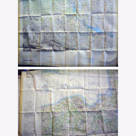 Fliegerkarte Silk Map von Kiev (Ukraine) und Wien (&Ouml;sterreich) 1:1.000.000