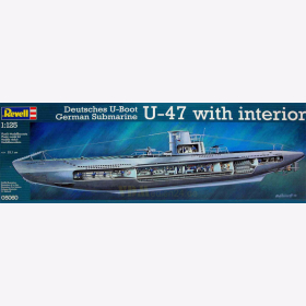 Deutsches U-Boot German Submarine U-47 with interior 1:125, Revell 05060