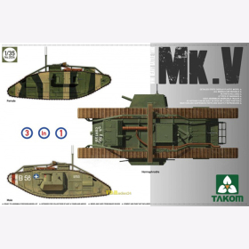 WW1 Heavy Battle Tank Mk.V, Takom 2034, Ma&szlig;stab 1:35