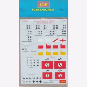 ICM Decals 35005 1:35 Vor&uuml;bergehende deutsche Zeichen - Schlacht von Kursk 1943