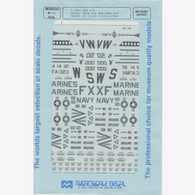 1:48 - F-18As LOW VIS/ VMFA-323/ VMFA-314/ XF-14/ VX-4 / Microscale Decals Nr. 191