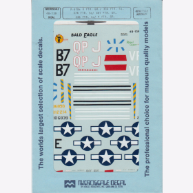 1:48 - P-51Bs 4 FTR. GR./ 334 FTR. SQ/ 374 FTR Sq / Microscale Decals Nr. 139