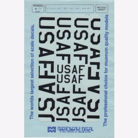 1:48 - U.S.A.F. 27/ 42/ 45/ 54/ 60 / Microscale Decals Nr. 133