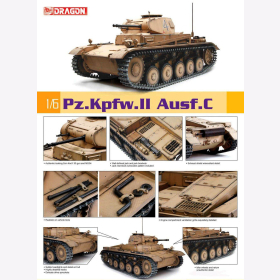 Dragon 75045 Pz.Kpfw.II Ausf.C Panzerkampfwagen German Tank Panzer 1:6 Model Kit