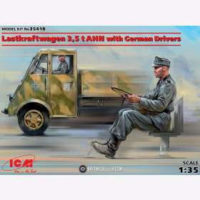 Lastkraftwagen 3,5t AHN with German Drivers ICM 35418 1:35 Wehrmacht WW2