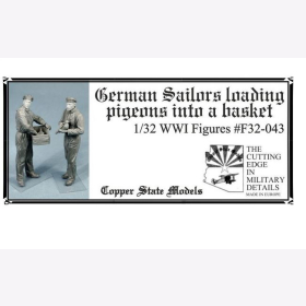 CSM-F32043 German Sailors with Pigeons Modellbau Figur 1/32