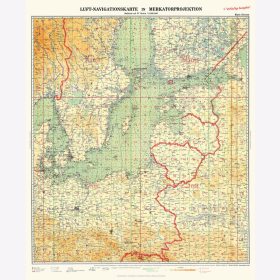 Luft-Navigationskarte 1:2000000 1940: Ostseel&auml;nder