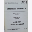 Quartermaster Supply Catalog QM 3-1 Truppen...