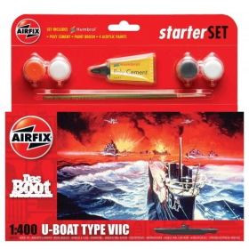 Das Boot U-Boat Type VIIC 1:400 mit 36 Bauteilen Airfix Starter Set A55113