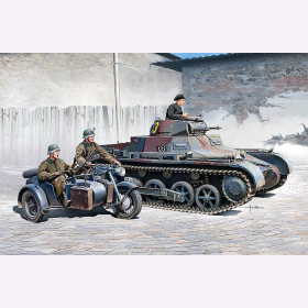 Academy Hobby Model Kits 13556 1/35 Panzer I Ausf. B &amp; Motorrad