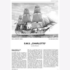 Schiff Profile Nr. 18 S.M.S. &quot;CHARLOTTE&quot; Segelschulschiff der Kaiserlichen Marine