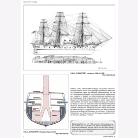 Schiff Profile Nr. 18 S.M.S. &quot;CHARLOTTE&quot; Segelschulschiff der Kaiserlichen Marine